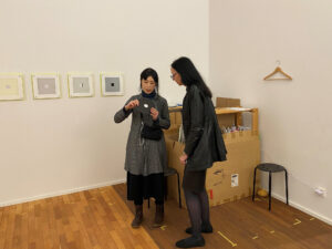 Staatsrätin für Kultur Carmen Emigholz im Gespräch mit Noriko Yamamoto, Foto: Hans König