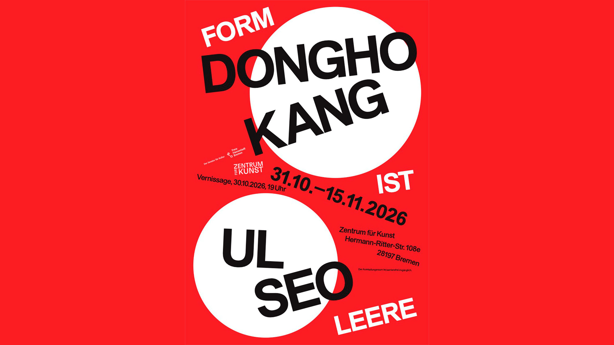 Plakat für die Ausstellung Form ist Leere.