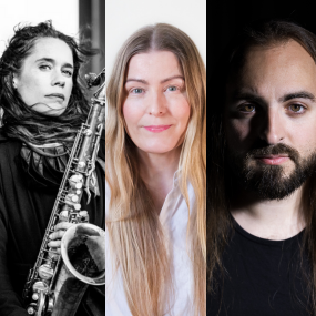 AI Impro Camp: v.l.n.r. Lisen Rylander Löve (Foto: Kristin Lidell), Lindha Kallerdahl (Foto: Polina Ulianova), Riccardo Castagnola (Foto: Ubeyde Cimen)